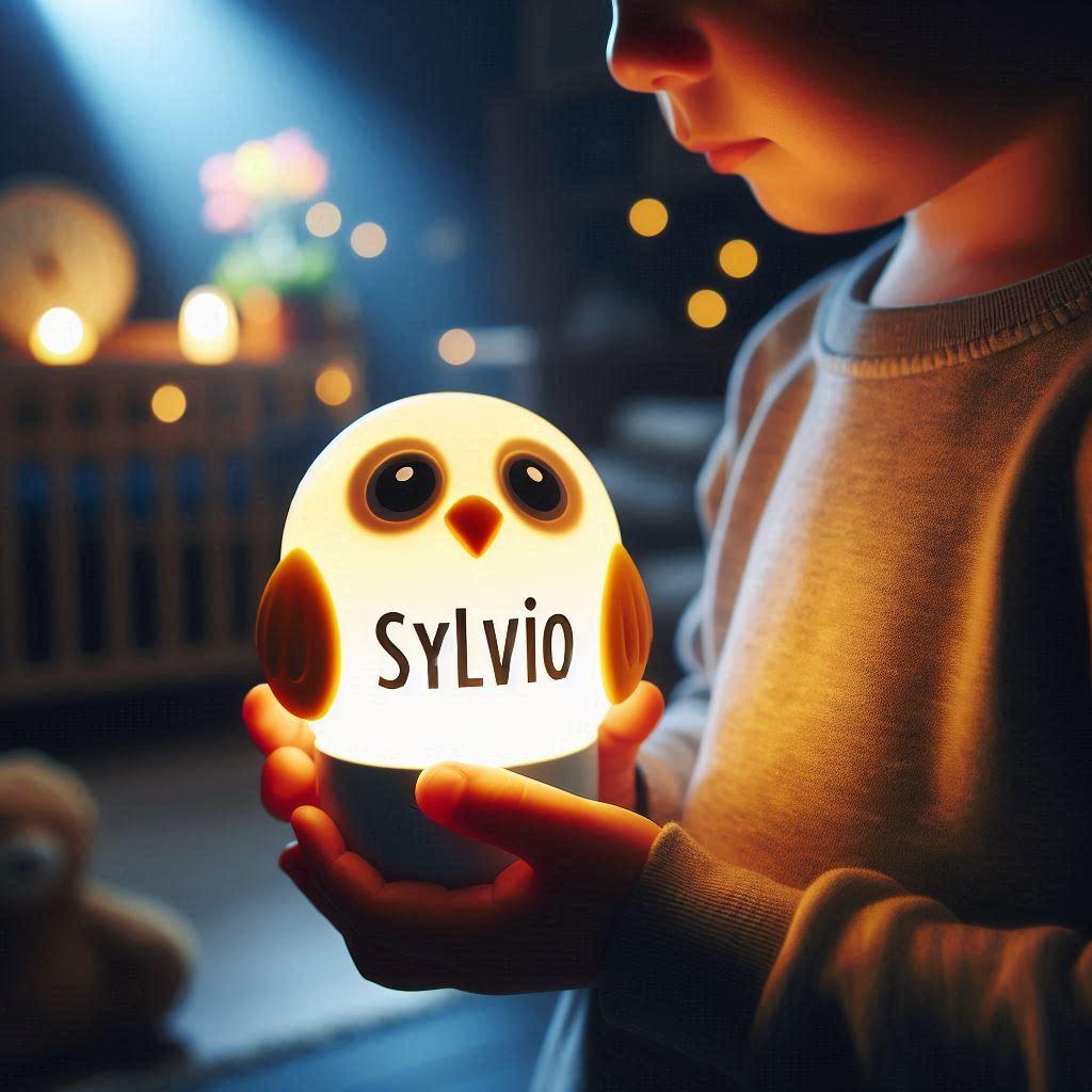 Une veilleuse avec le prenom sylvio
