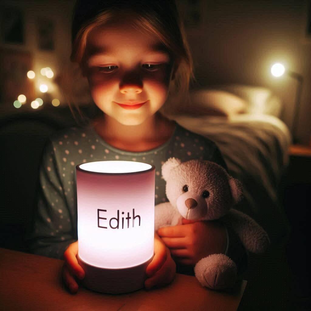 Une veilleuse personnalisee avec le prenom edith