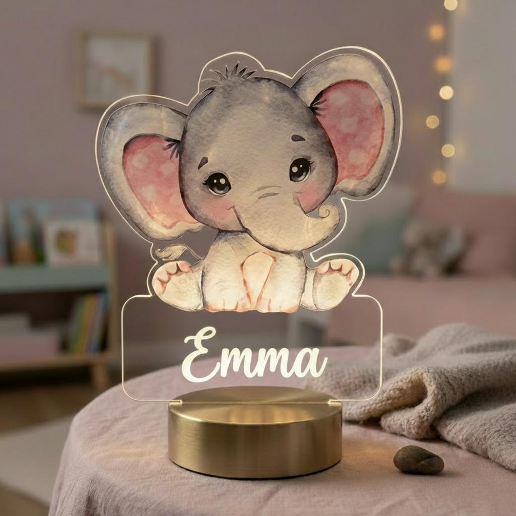 Veilleuse acrylique personnalisée avec le prénom Emma