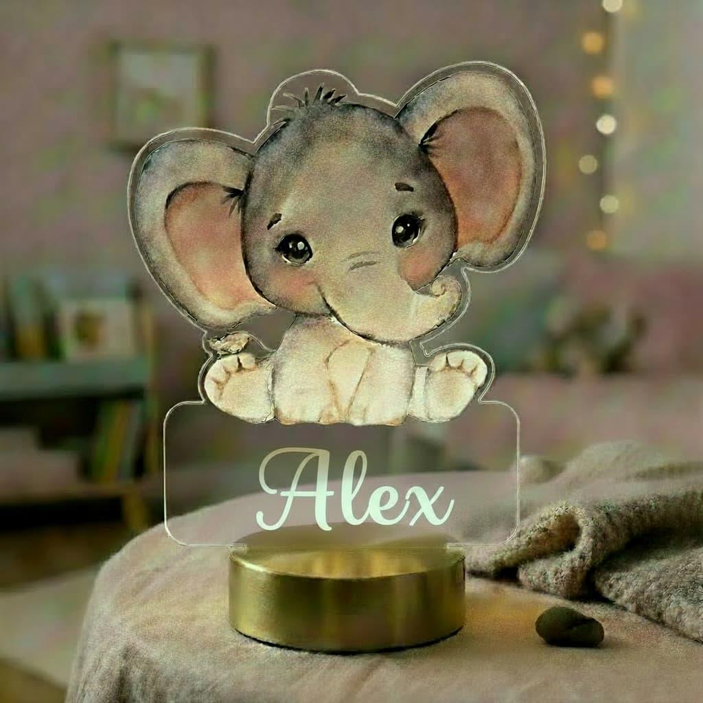Veilleuse acrylique personnalisée avec le prénom Alex