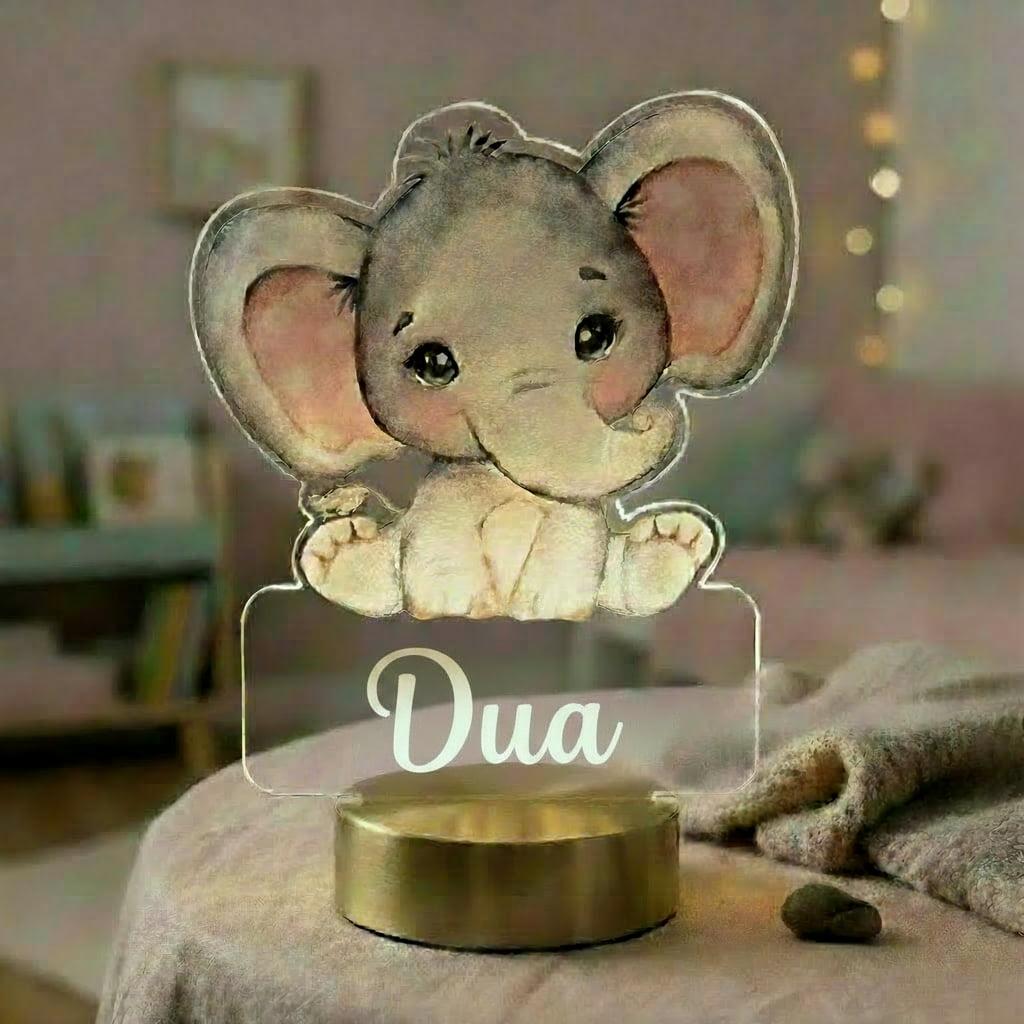 Veilleuse personnalisée avec le prénom Dua