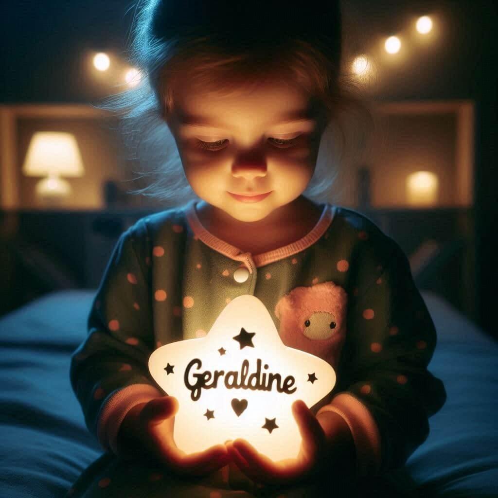 Veilleuse avec le prenom geraldine 1