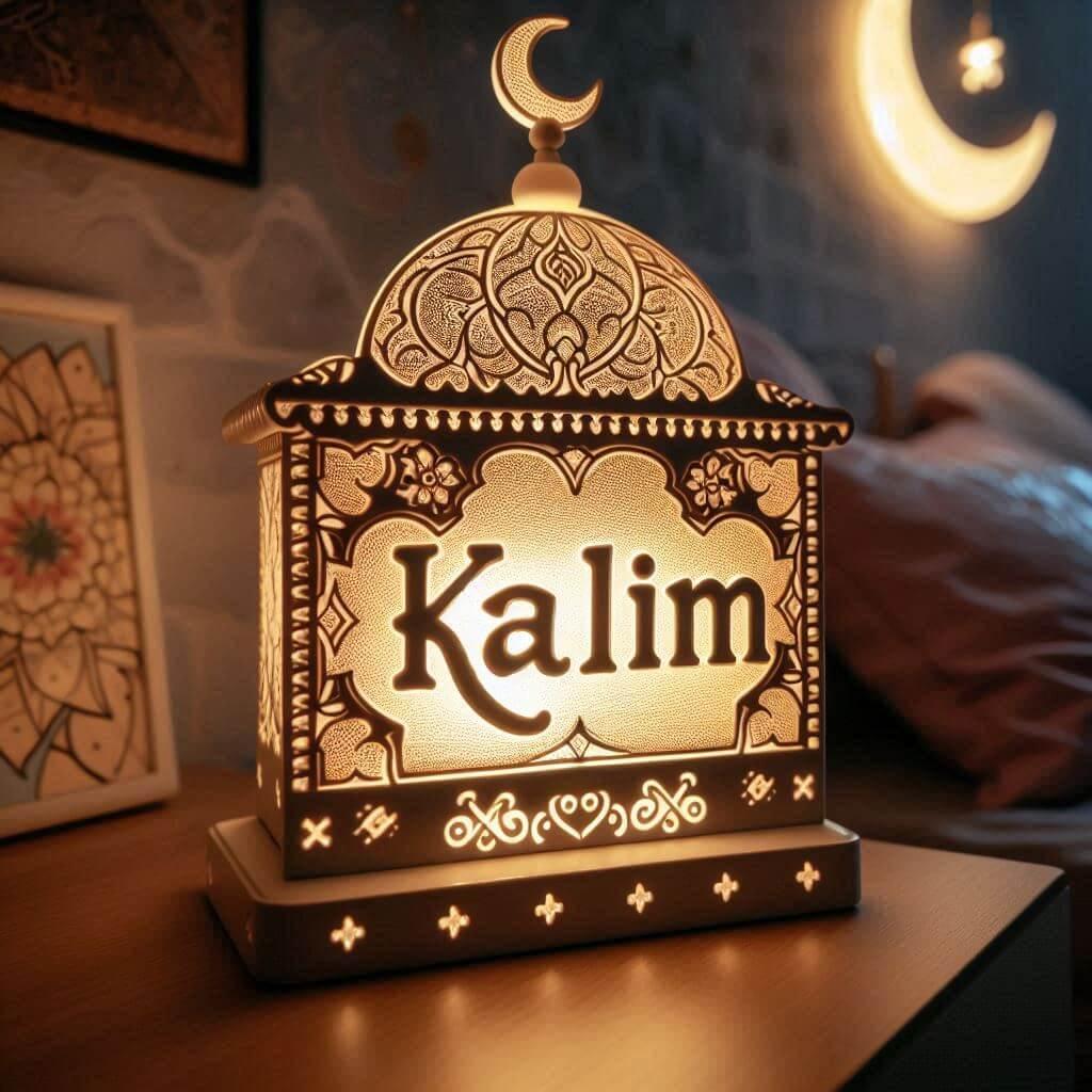 Veilleuse coranique personnalisee avec le prenom kalim