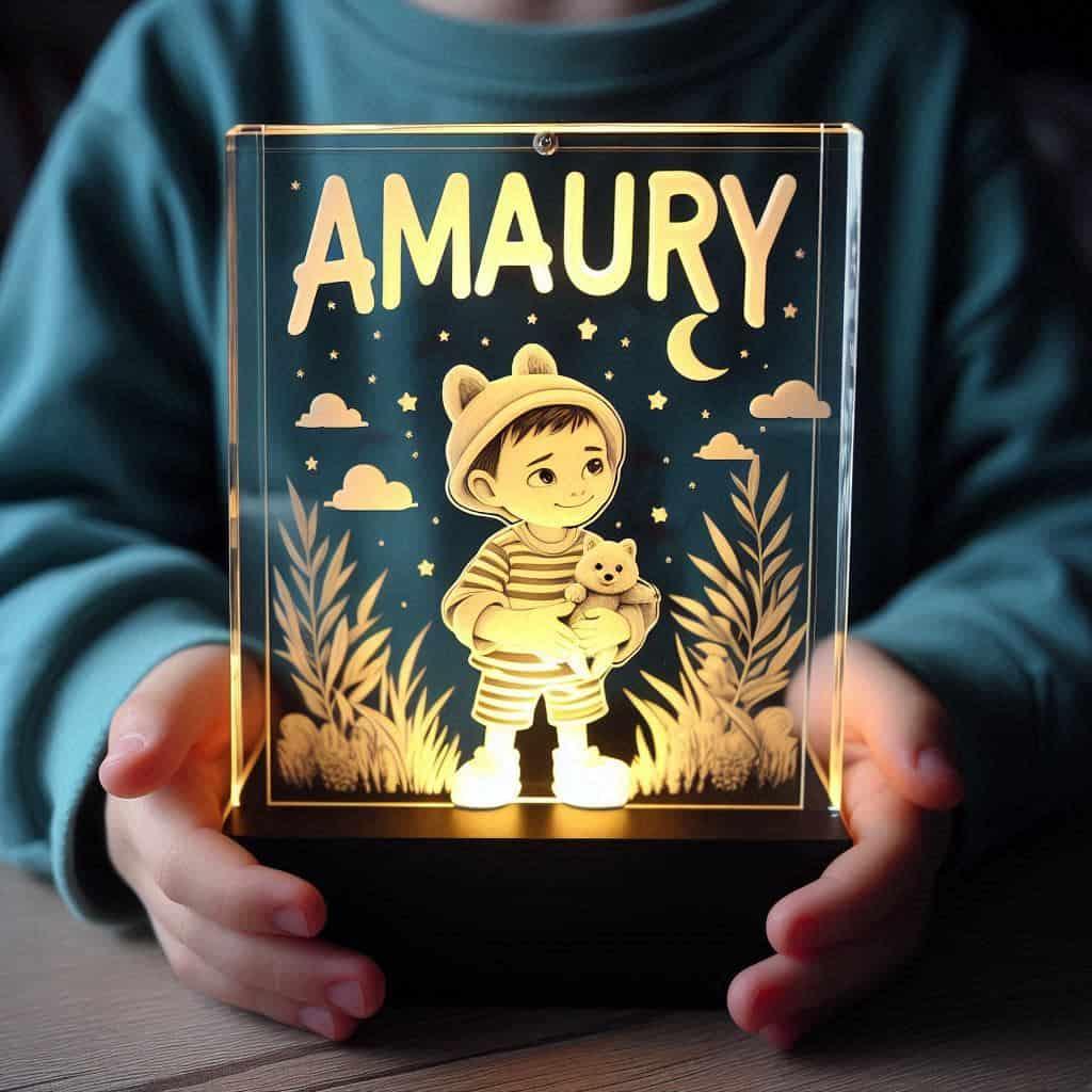 Veilleuse personnalisee avec le prenom amaury