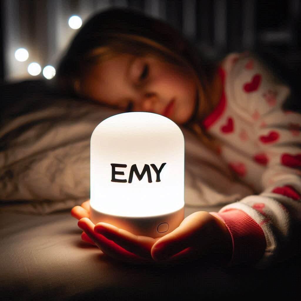 Veilleuse personnalisee avec le prenom emy
