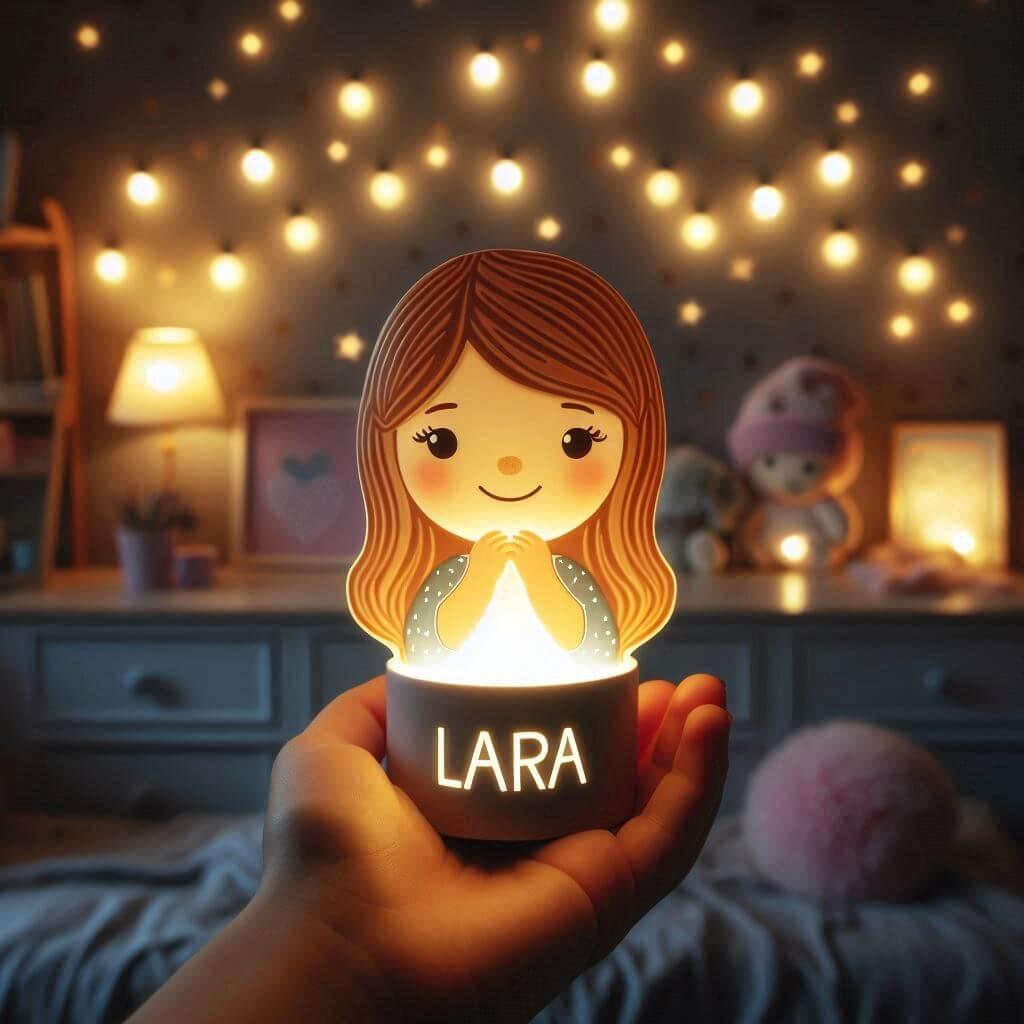 Veilleuse personnalisee avec le prenom lara