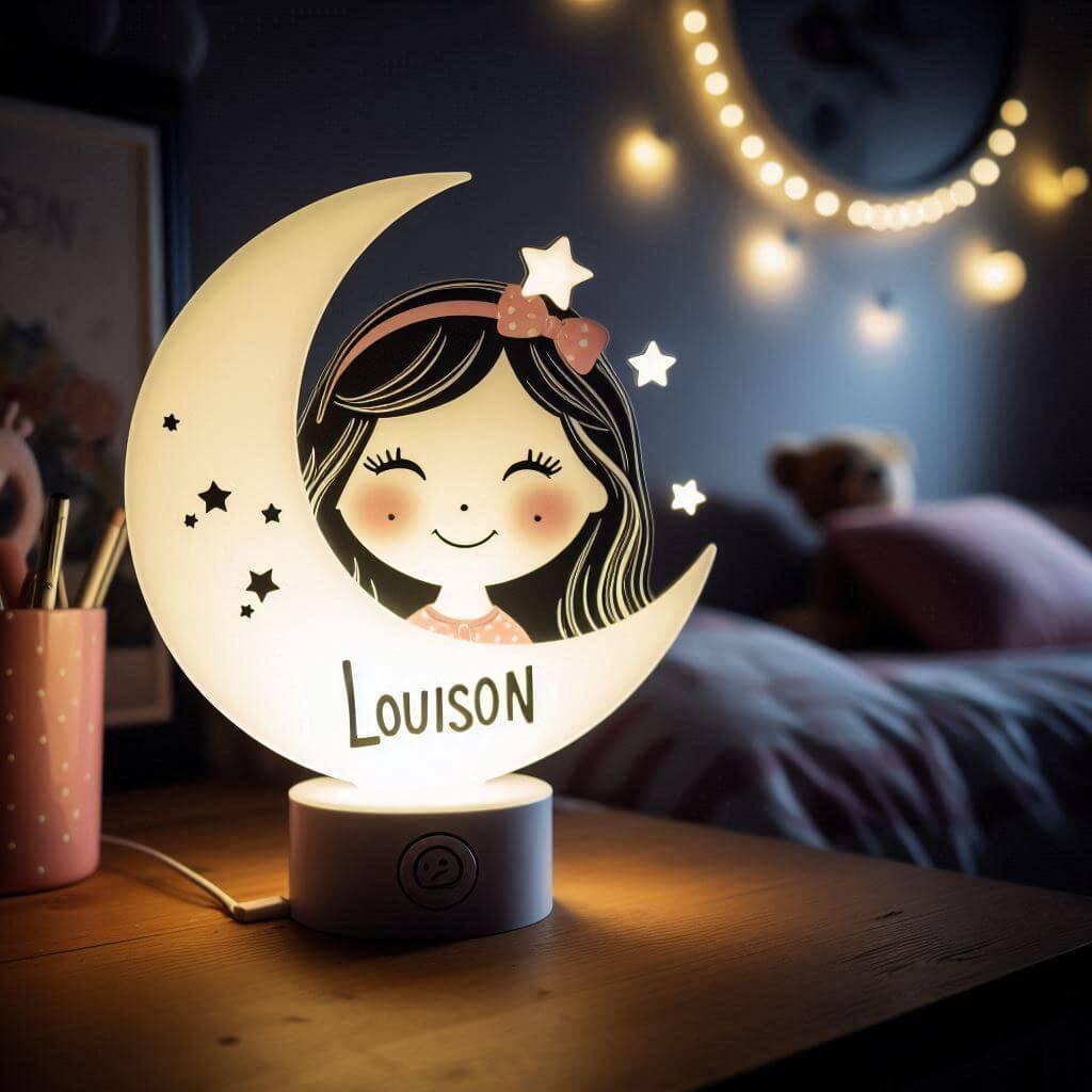 Veilleuse personnalisee avec le prenom louison