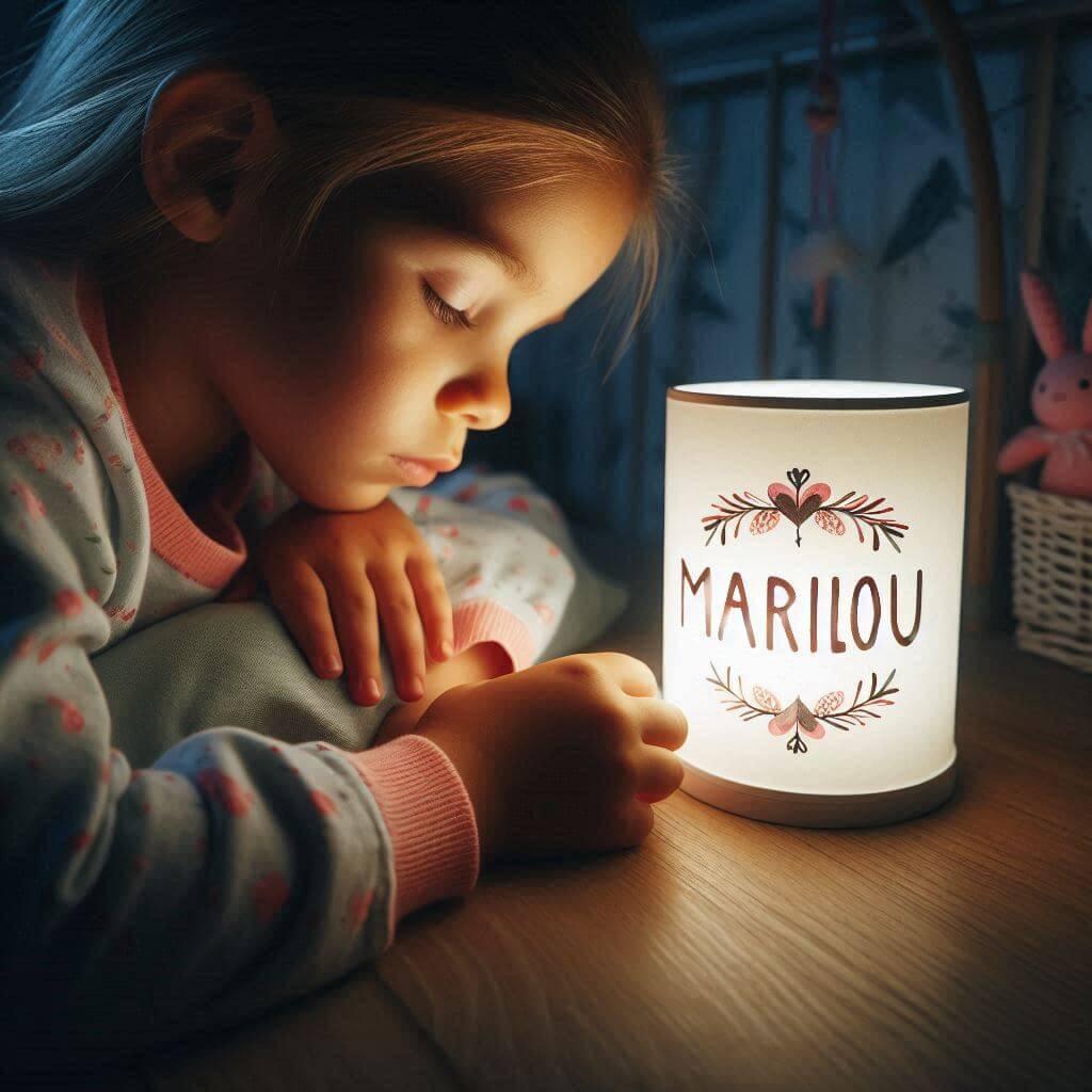 Veilleuse personnalisee avec le prenom marilou