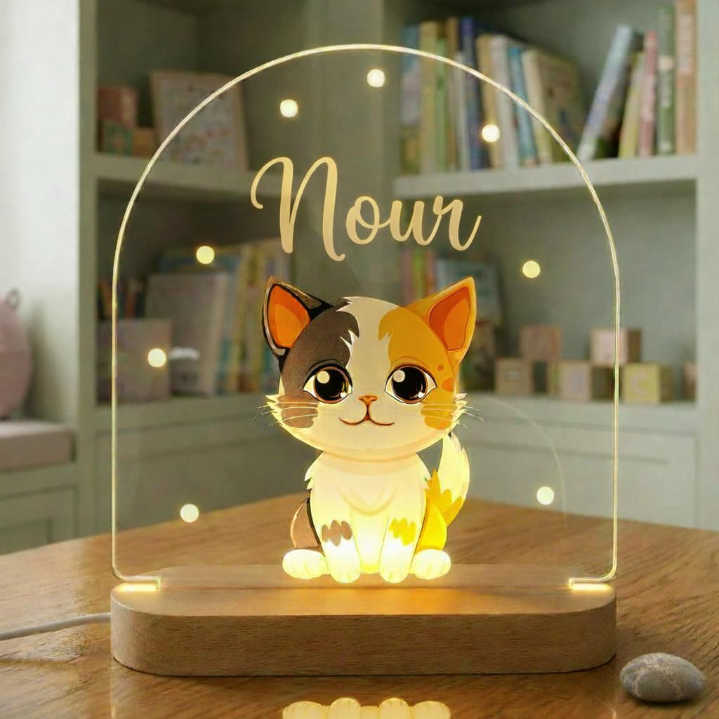 Veilleuse personnalisee avec le prenom nour idee cadeau personnalisable