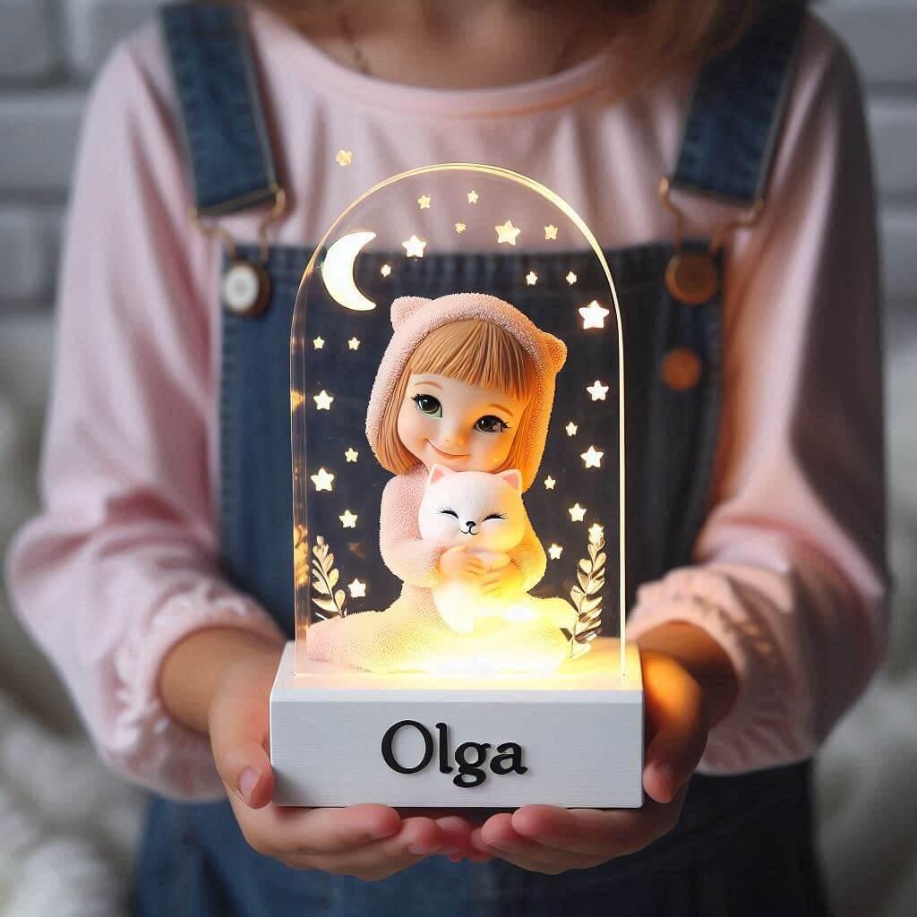 Veilleuse personnalisee avec le prenom olga