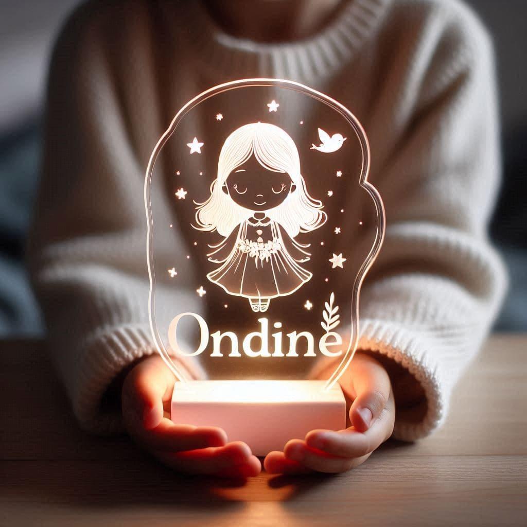 Veilleuse personnalisee avec le prenom ondine