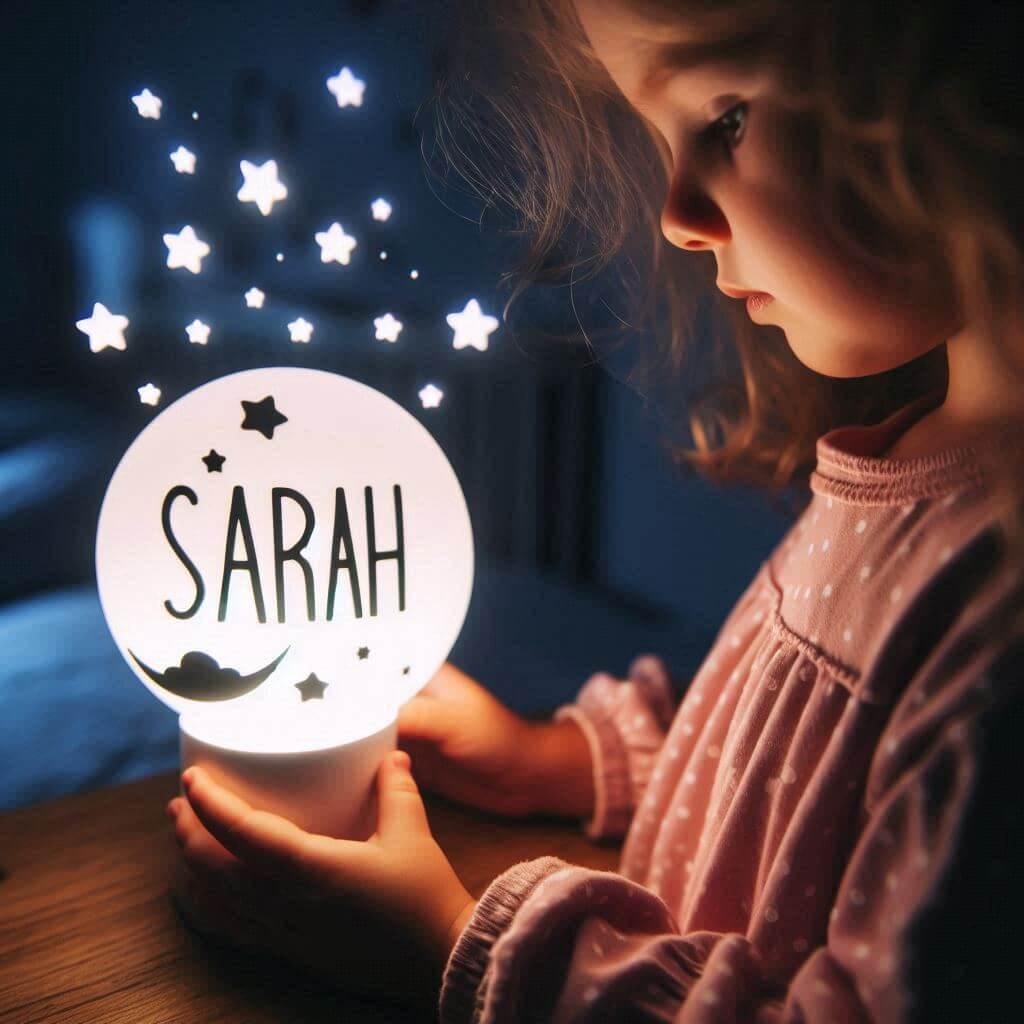 Veilleuse personnalisee avec le prenom sarah