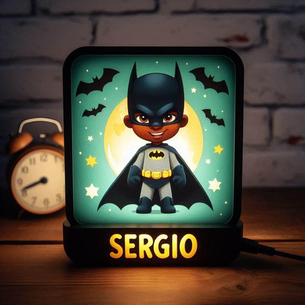Veilleuse personnalisee avec le prenom sergio