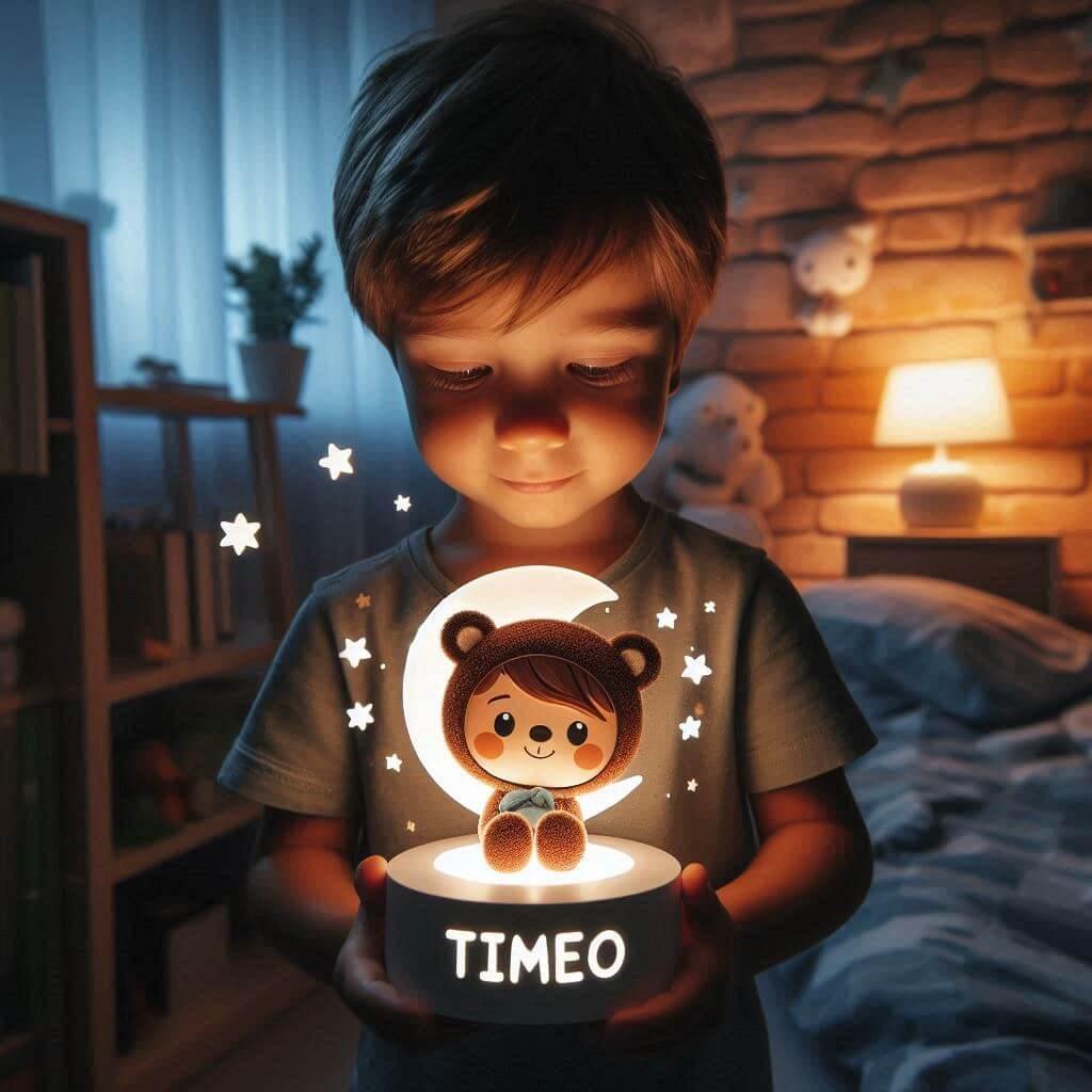 Veilleuse personnalisee avec le prenom timeo