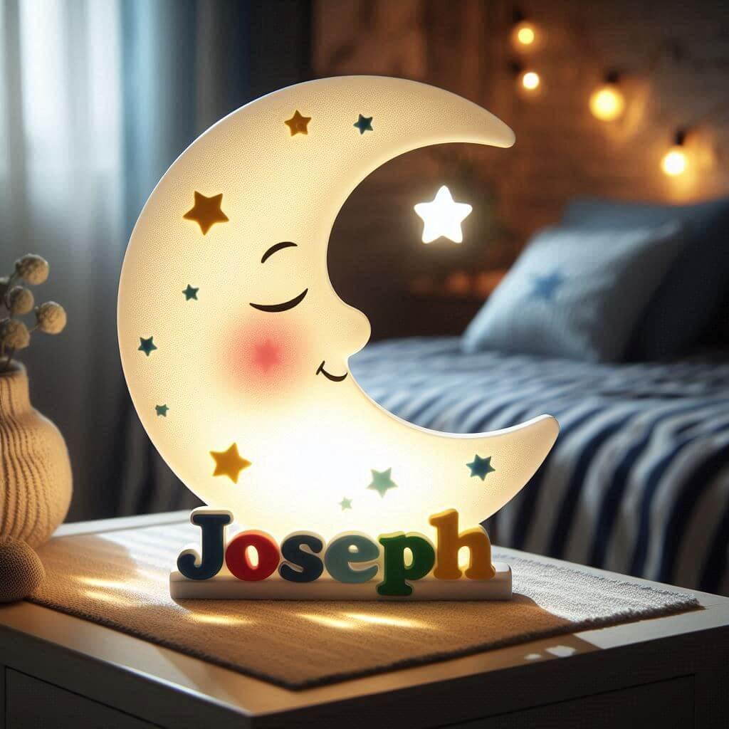Veilleuse personnalisee pour enfant avec le prenom joseph